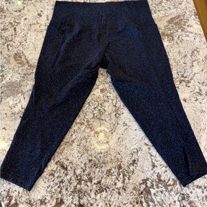 Athleta Blue Patterned Cropped Leggings
